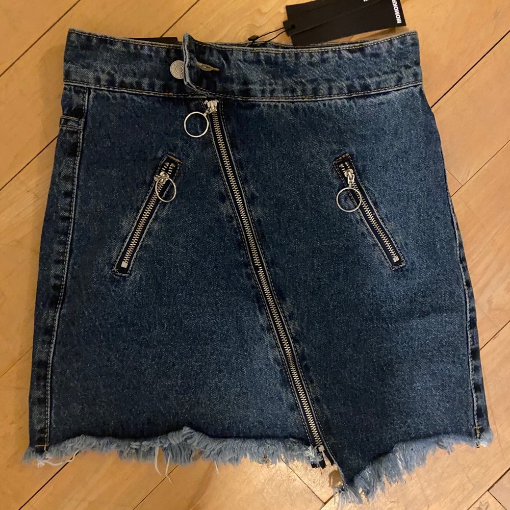Zipper Mini Skirt